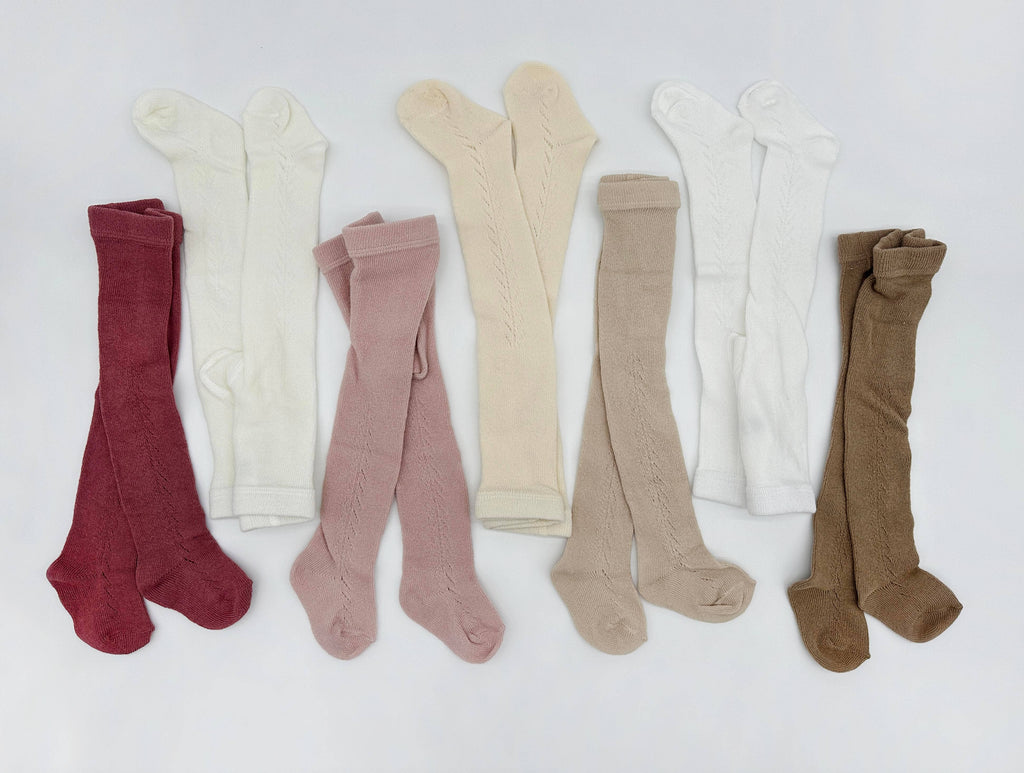 OLIVE & CRADLE - French Lace Cotton Tights