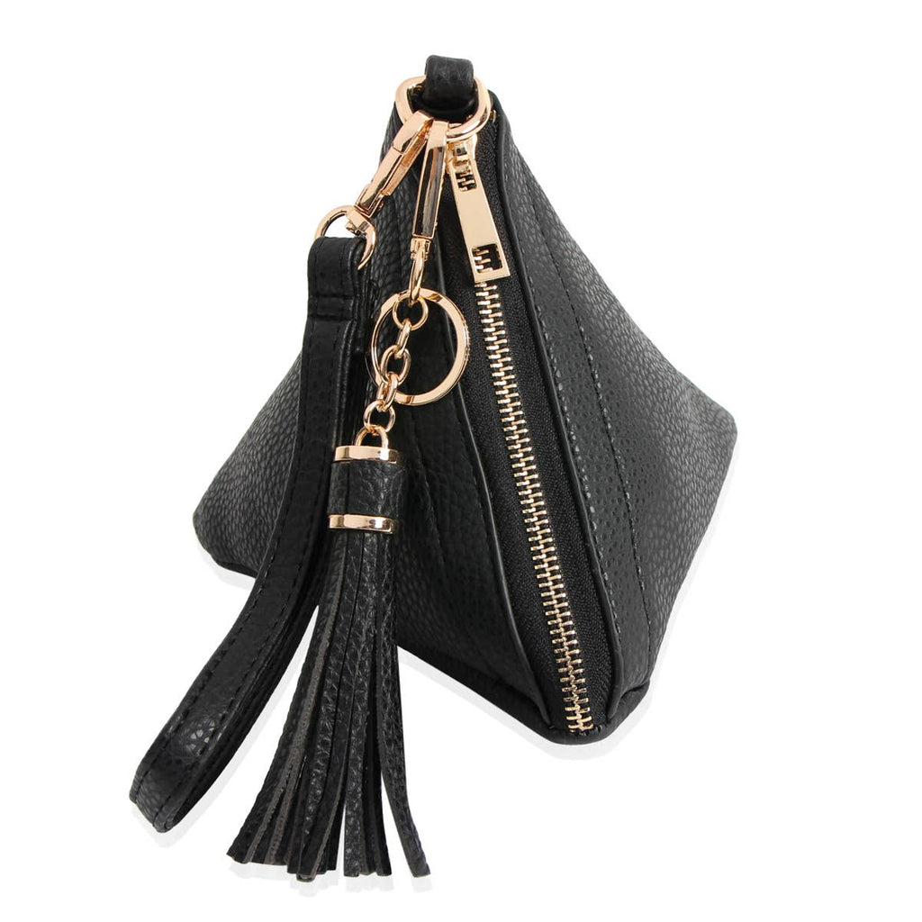 Loven x Mini Momo - Triangle Bag Clutch Vegan Leather Makeup Pouch Organizer