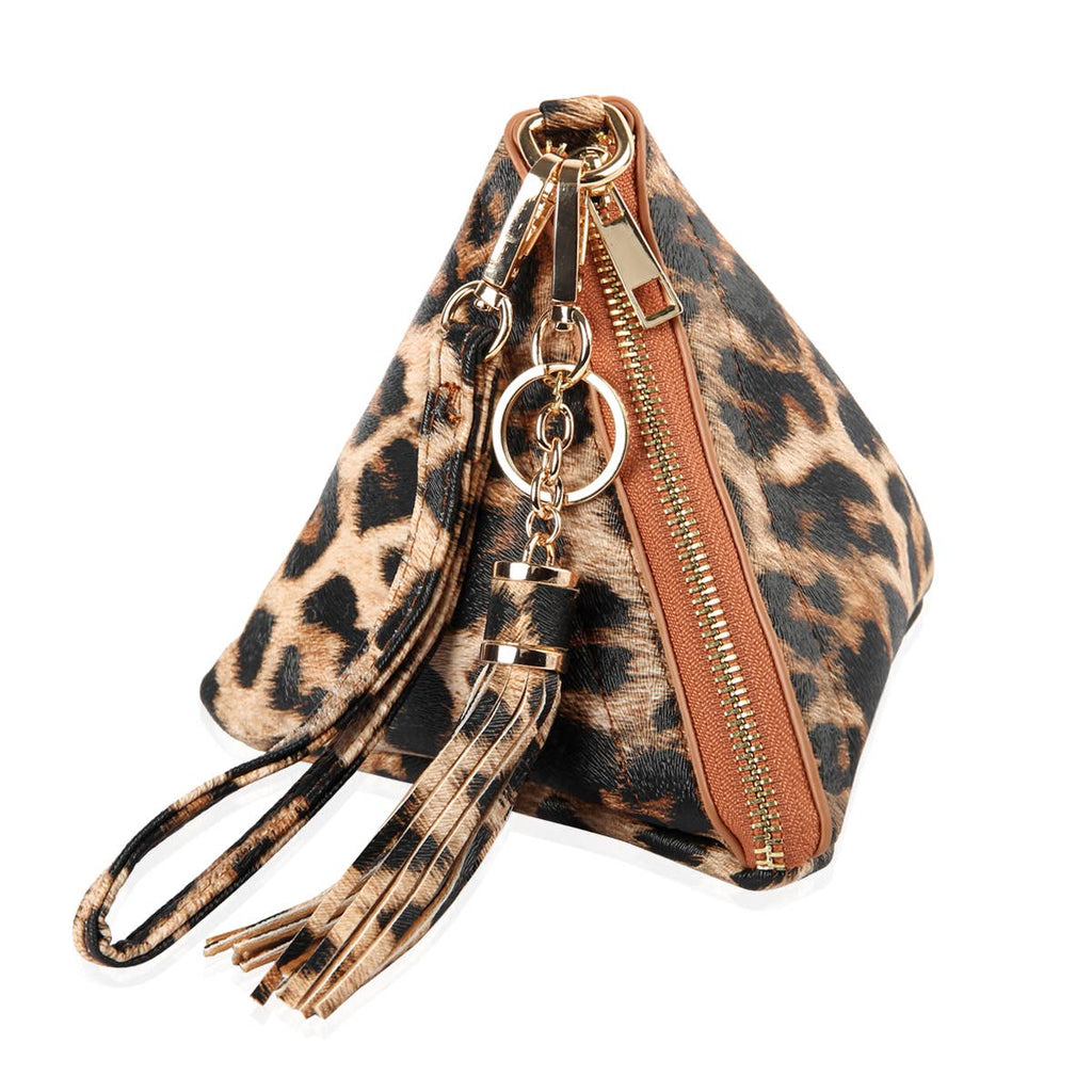Loven x Mini Momo - Triangle Bag Clutch Vegan Leather Makeup Pouch Organizer