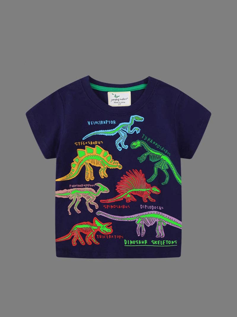 The Find Peaks - Glow In The Dark Dinosaur T-Shirt For Boys