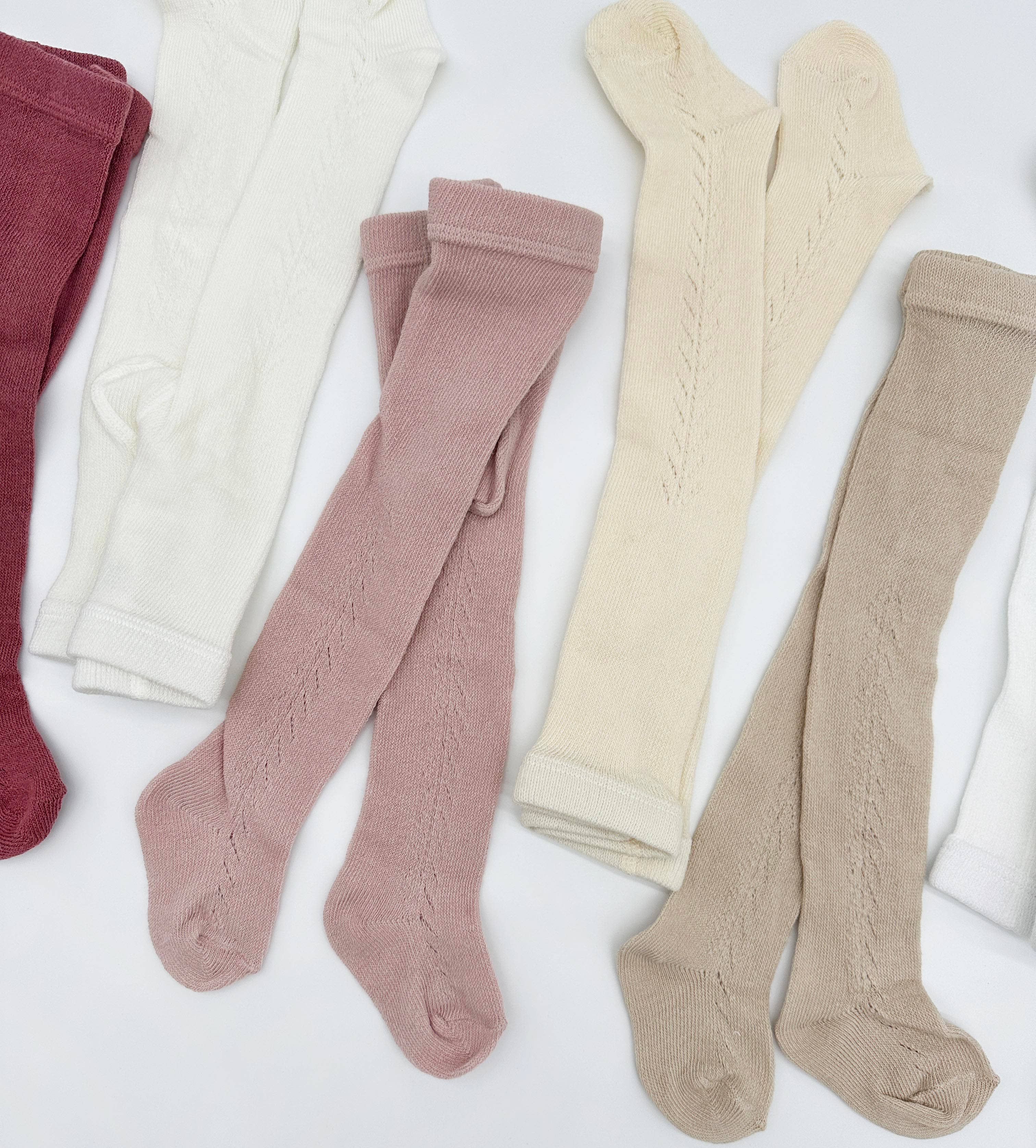 OLIVE & CRADLE - French Lace Cotton Tights