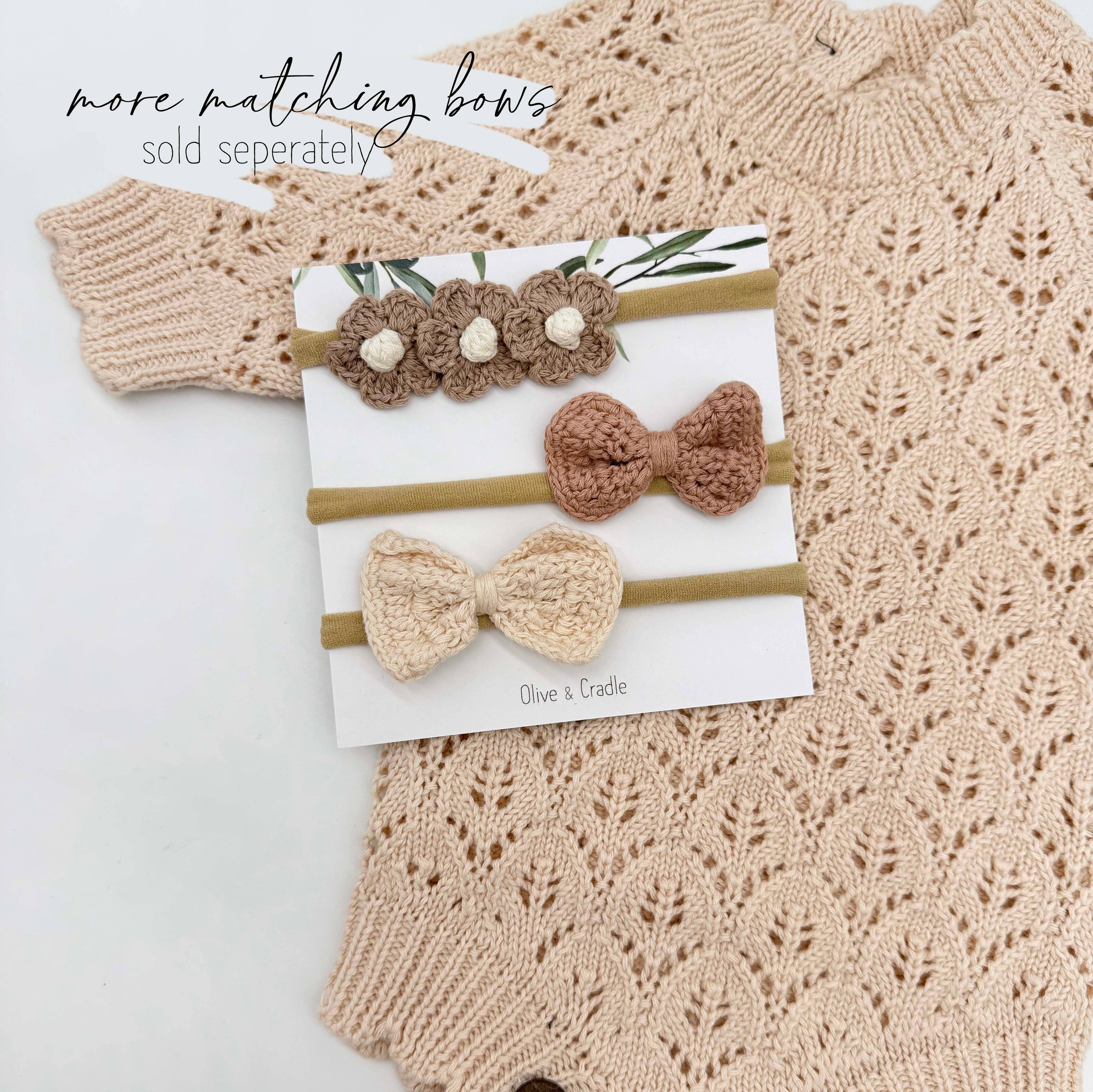 OLIVE & CRADLE - Apricot Pink Lacy Romper