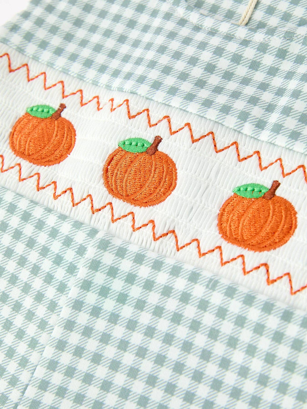 Rylee Faith Designs - Halloween Thanksgiving Pumpkin Embroidered Baby Boy JonJon