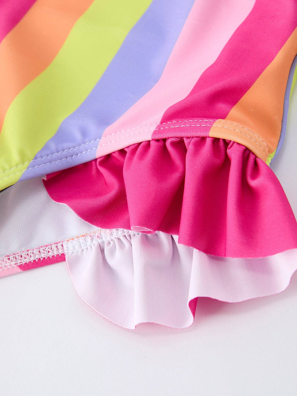Rylee Faith Designs - Summer Rainbow Striped Girls Two Piece Swimsuit