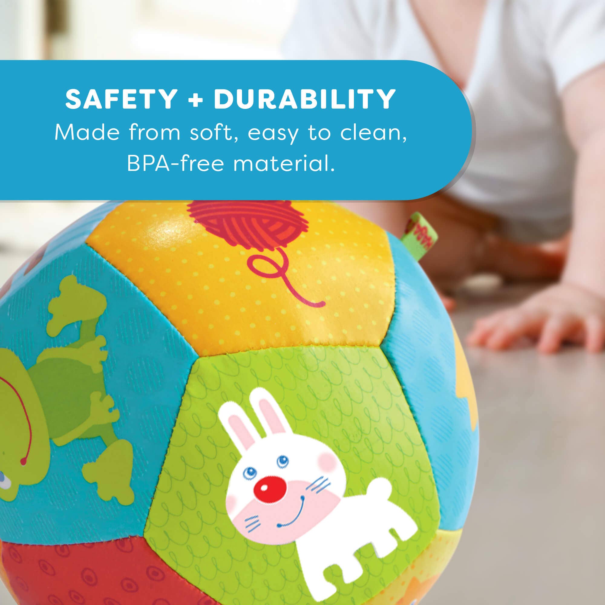 HABA USA - Animal Friends, 4 1/2" Soft Baby Ball