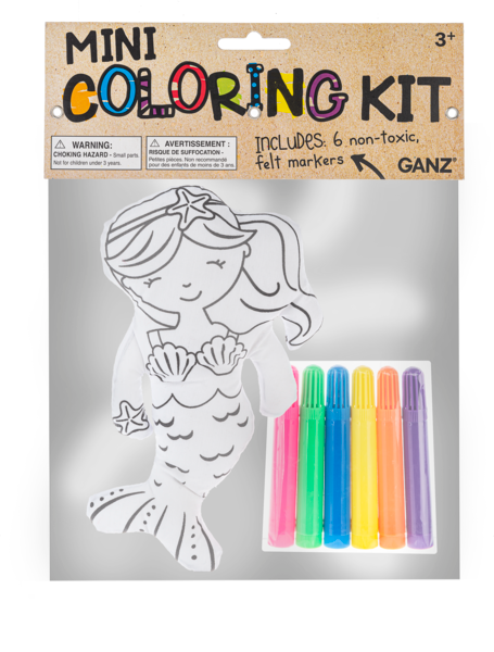 Mini Coloring Kit - Mermaid (7 pc. set)